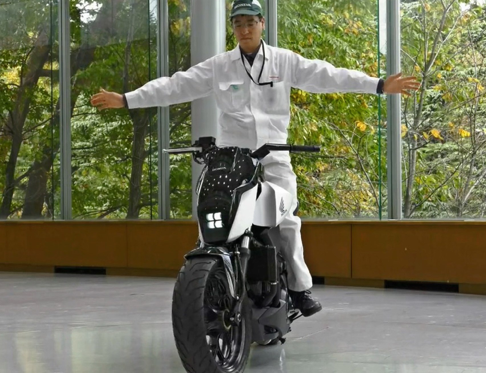 Look, no hands! Honda's self-balancing motorcycle prototype