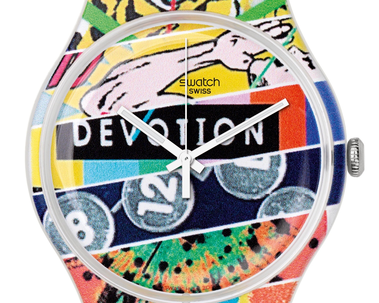 Swatch Devotion Multicolor Watch Swatch watch loop DEVOTION SUOZ170 Unisex 41mm 2014 Working  main image 3