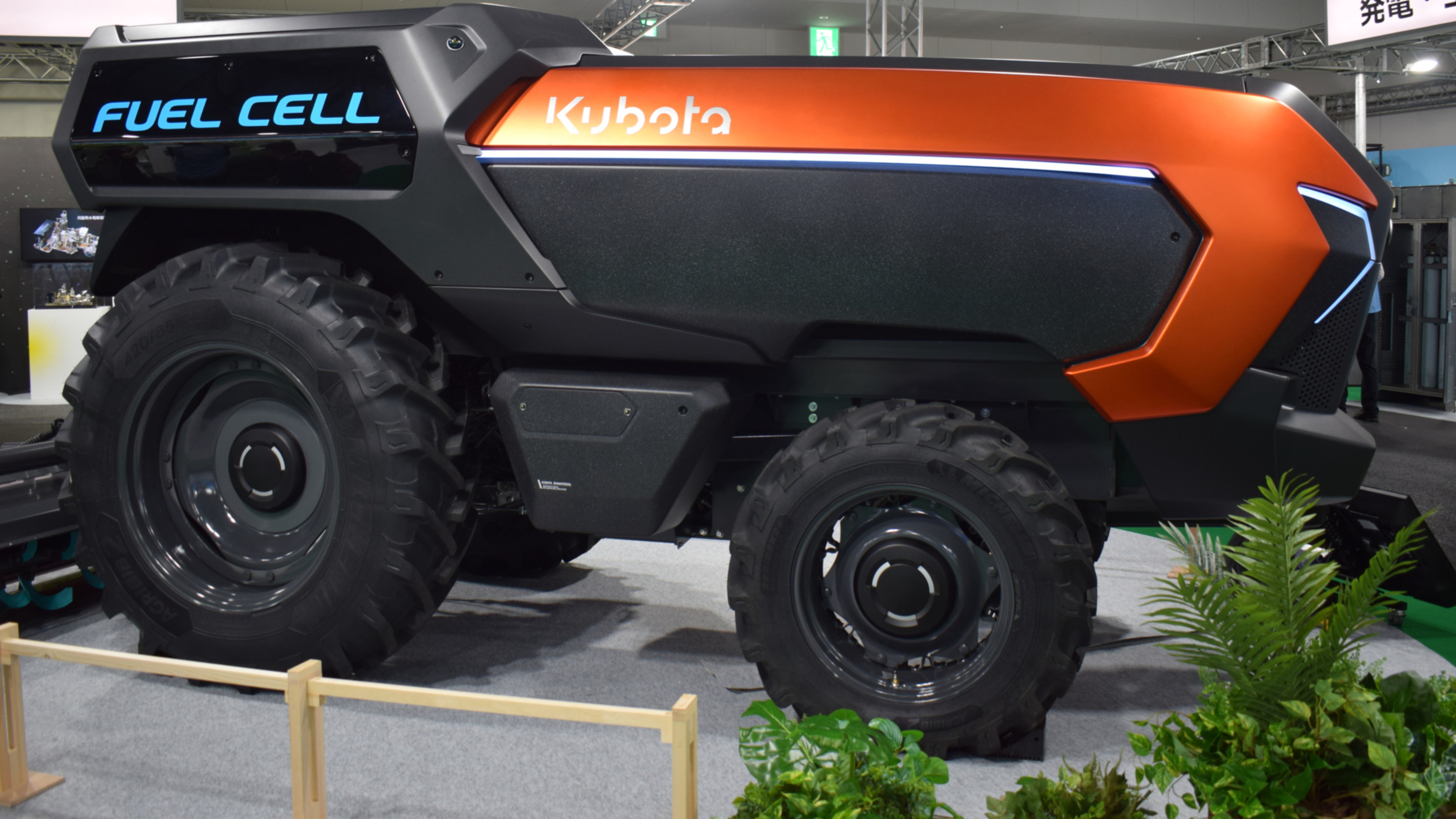 Kubota unveils 'world's first' driverless fuel cell tractor
